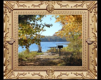 Tranquil Lake Miniature Dollhouse Art Picture 8110