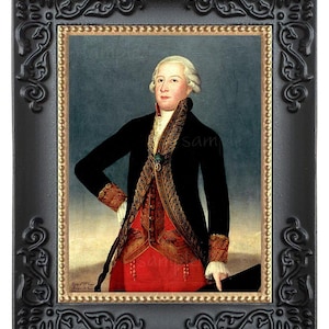 1700&#39;s Gentleman Miniature Dollhouse Art Picture 8481