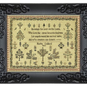 Miniature Dollhouse 1800&#39;s Sampler Art Picture 8512