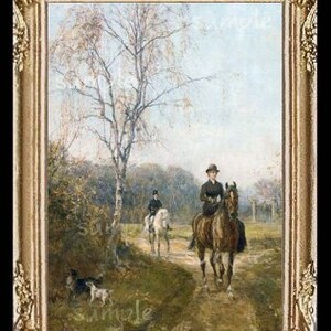 Riders By The Shore Miniature Dollhouse Horse Picture
