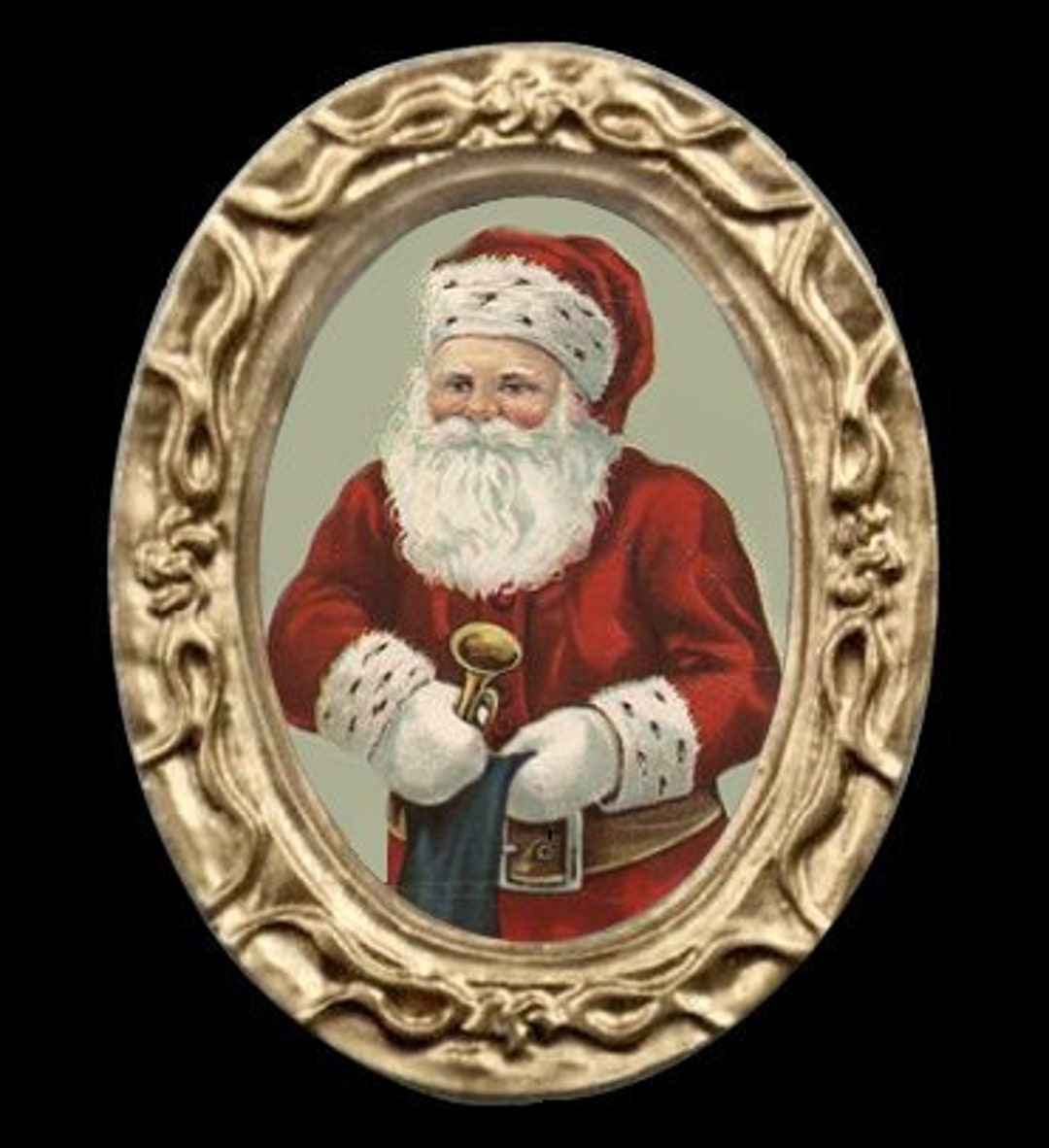 Vintage Victorian Miniature Dollhouse Santa Claus Christmas