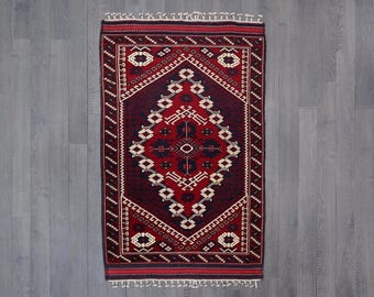 Handmade Wool Bukhara Rug – 5x7 ft, Afghan Tribal Design