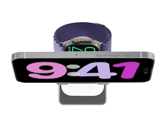 iCharger MagSafe Hybrid Pro | 3-in-1 Fast Wireless Charger for Apple & Samsung | Foldable Titanium-Alloy Charging Dock | Travel charger