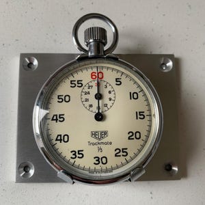 Vintage Heuer Trackmate Mechanical Stopwatch Dashboard Rally Dash