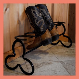 Horseshoe Boot Rack - Black