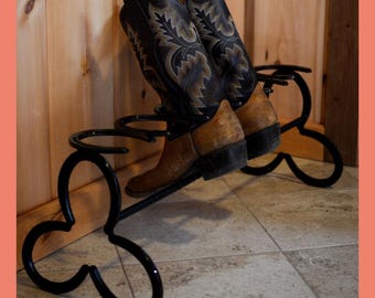 Horseshoe Boot Rack - Black