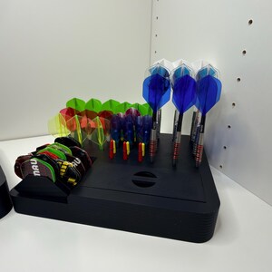 3D Printed Darts Holder | Holds 4 Sets of Darts | Flights & Stems Organizer | Matte PLA Darts Stand | Gift for Dart Players image 7