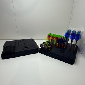 3D Printed Darts Holder | Holds 4 Sets of Darts | Flights & Stems Organizer | Matte PLA Darts Stand | Gift for Dart Players image 1