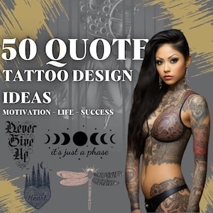 50 Motivational quotesTattoo design, Tattoo for women,Tattoo sketches designs, Unique tattoo Design, Success Tattoo designs,Digital Download