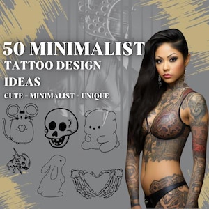 50 Minimalist Digital Tattoo design,Tattoo for women,Tattoo sketches designs, Unique tattoo Design, Cute Tattoo designs,Digital Download