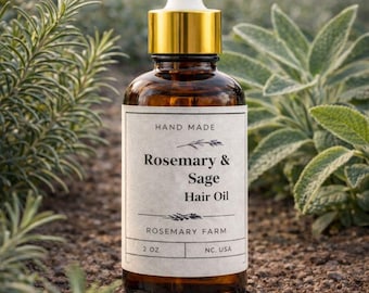 Haargroeiolie rozemarijn en salie: natuurlijk serum voor dunner wordend haar, kruidenbehandeling voor de hoofdhuid tegen teruglopende haarlijn