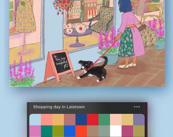 LALATOWN Studio Color Collection Vol. 1 | 9 Procreate Color Palettes | Korean Inspired Digital Download