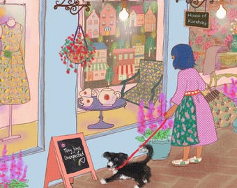 LALATOWN – Shopping Day | Phone & Tablet Wallpaper Set | Cute Aesthetic Digital Download | iPhone Wallpaper | iPad Wallpaper