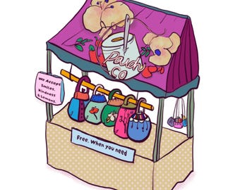 LALATOWN Market Day PNG Set | 3 Illustrated Objects |  Market Clipart