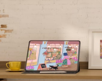 LALATOWN Shopping Day Wallpaper for Tablet & Desktop