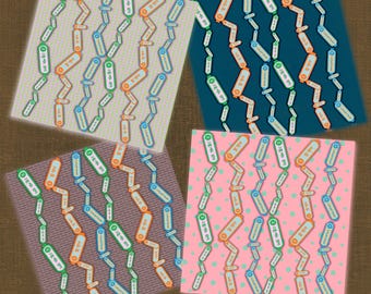 LALATOWN Transit Seamless Pattern Bundle | 4 PNG Patterns | Seoul Subway Inspired