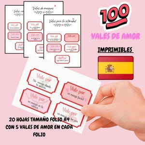 Love Vouchers in SPANISH – 100 Romantic Coupons to Give to Your Partner | Love Cards, Special Details, Unique Gift"
