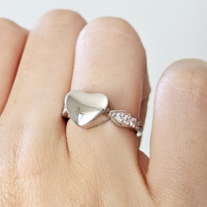 Silver Heart Urn Ring