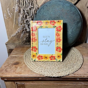 Vintage Floral Decoupaged Photo Frame - Cottagecore Home Decor