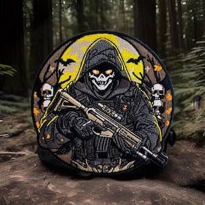 Tactical Reaper Embroidered Hook/Loop Morale Patch