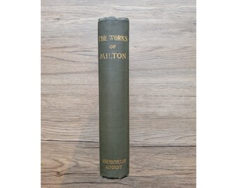 The Works of John Milton, antique hardback book, 1922