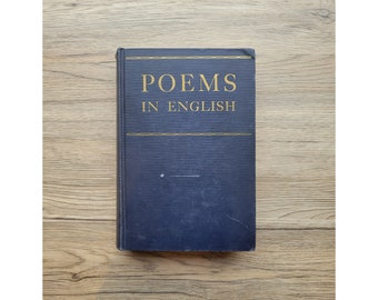 Poems in English, antique hardback book, 1950