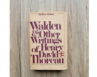 WALDEN by Henry David Thoreau, modern library red hardback, 1965