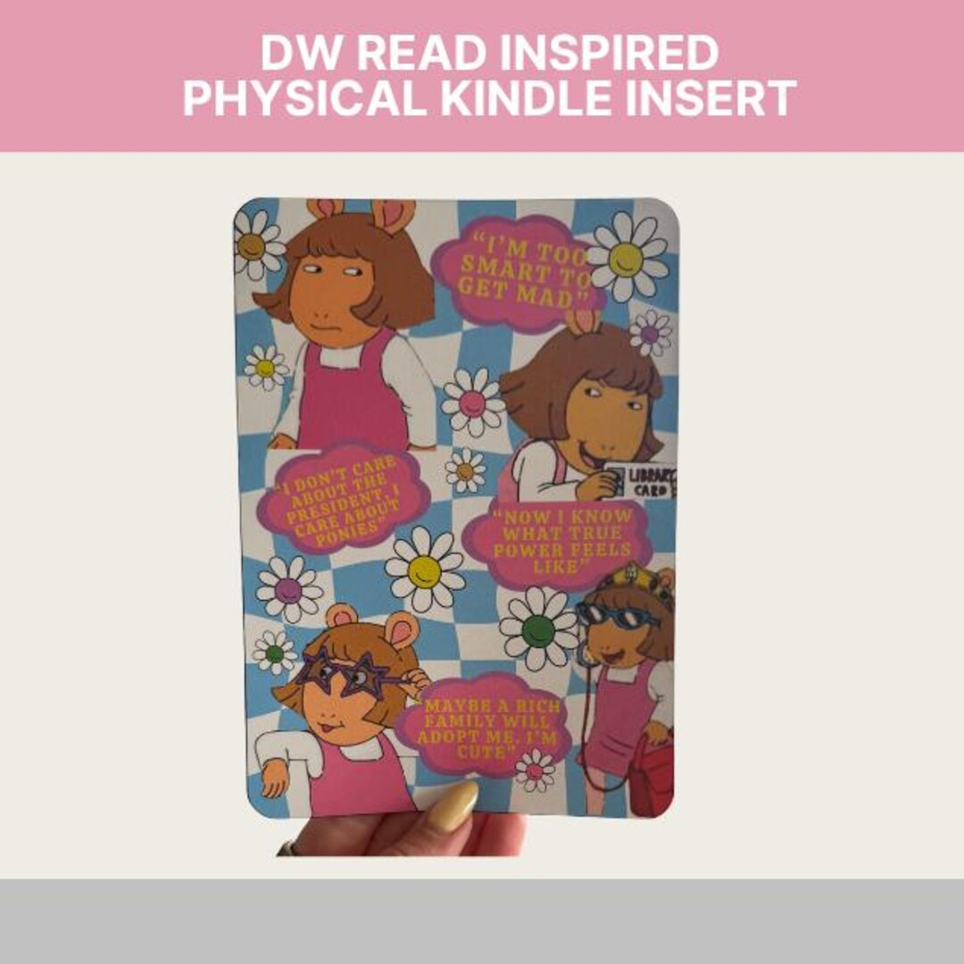 Arthur Kindle Insert: DW Read Inspired Kindle Decoration - Etsy