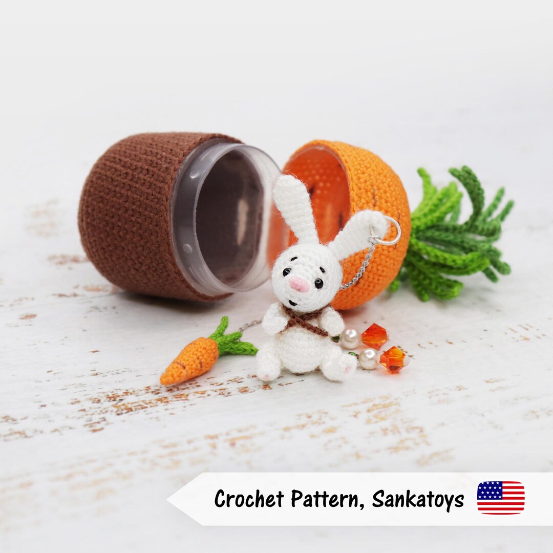 Crochet Pattern Micro Bunny in Surprise Egg, Pdf Tutorial by Sankatoys ...