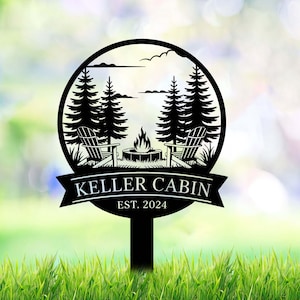 Your Own Camping Sign Custom, Personalized Metal Campsite Stake, Camper Decor, Campfire Sign, Fifth Wheel Decor,Camp Name Sign,Outdoor Decor