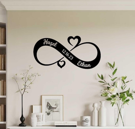 Personalized Infinity Metal Sign, Custom Wedding Date Gift - Etsy