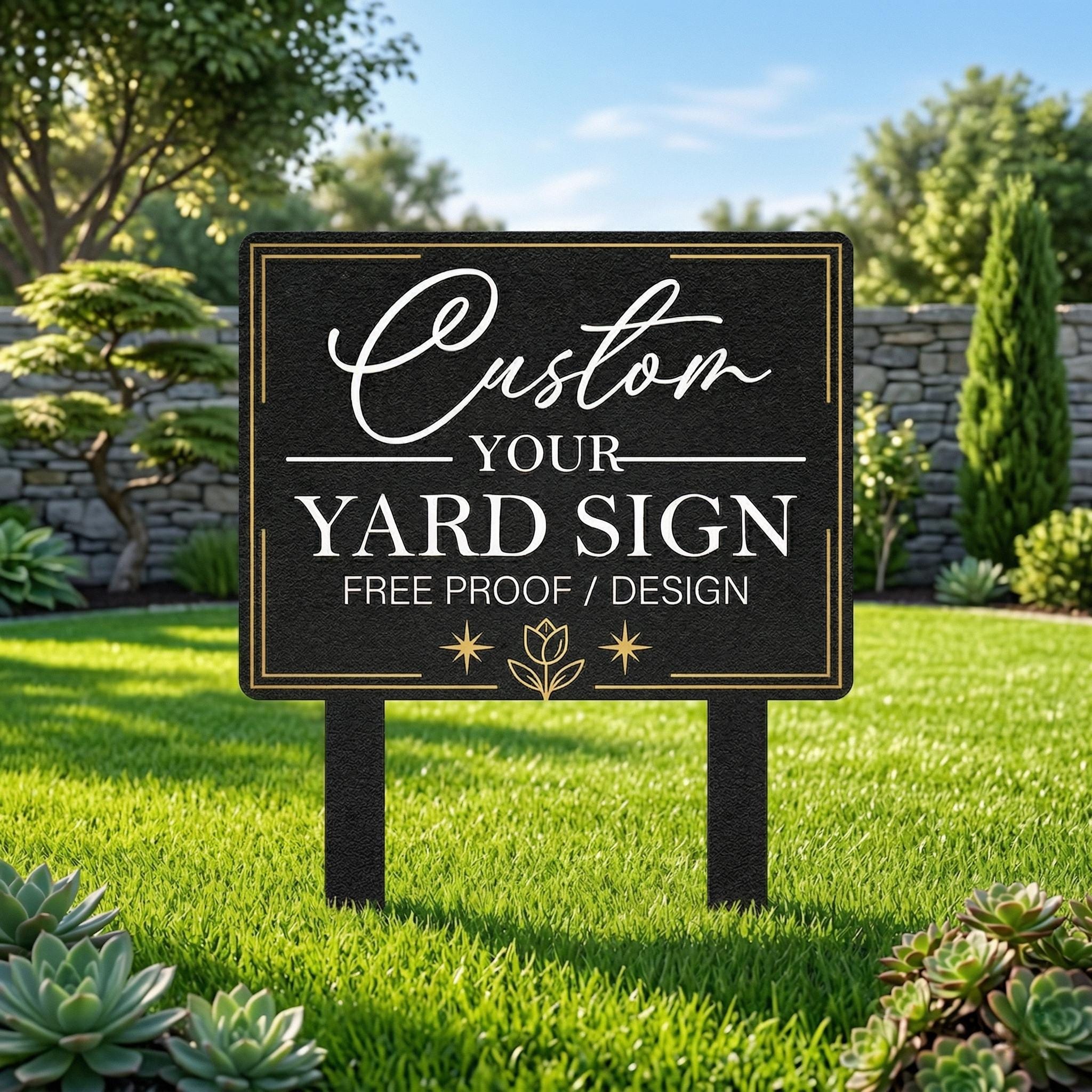 Personalized Metal Yard Sign, Custom Lawn Marker, Business, Events, Home Decor