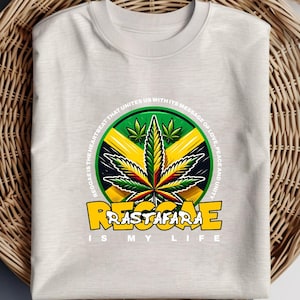 rastafari t-shirt, canabis t-shirt, jamaica tee, bob marley, reggae tee, birthday gift for reggae fan, kingston, gift for him, jamaican flag