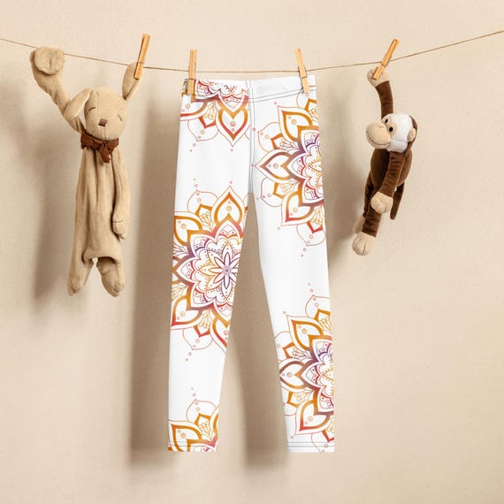 Kid's Leggings with digital mandala designs