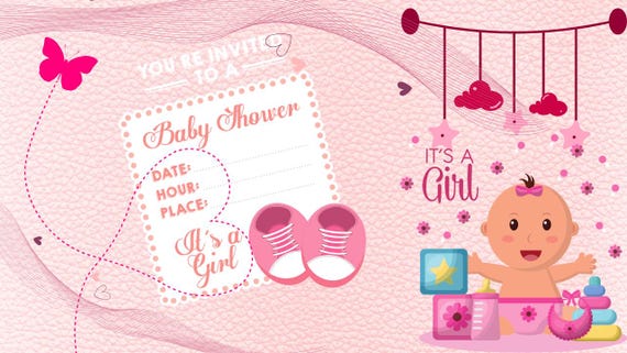 Unique design of baby shower invitation cards