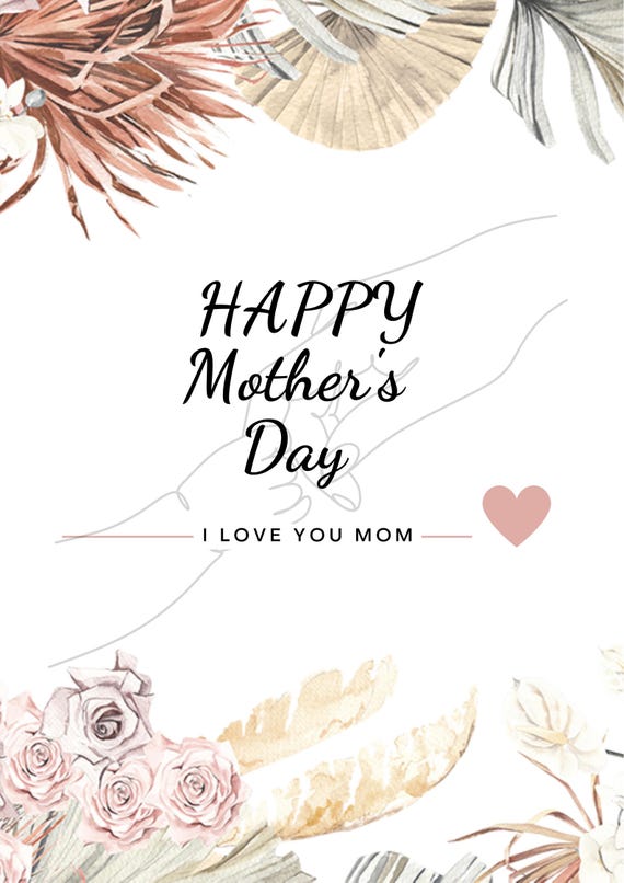 Unique Mother's Day Cards - Customizable Options