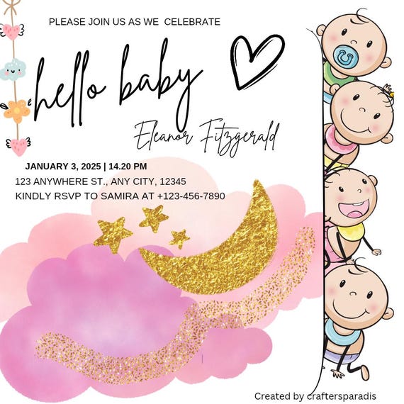 Elegant and Unique Baby Shower Invitation Cards Design