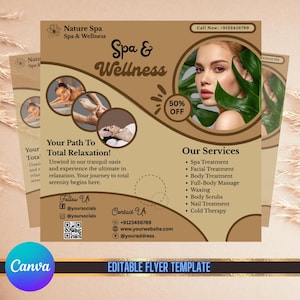 Esthetician Flyer Template, Spa And Wellness Flyer, Skin Care Services Flyer, Body massage flyer, Hydra-facial Flyer, Wellness Instagram