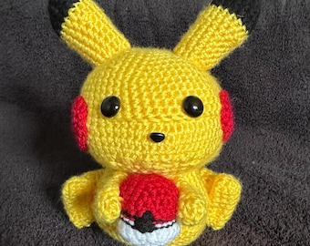 Crochet Pikachu Plush: Custom Color Toy