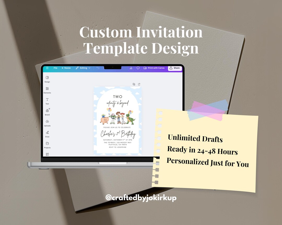 Custom Invitation Template, Editable Canva Invitation, Personalized ...