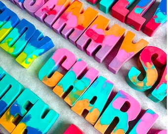 Personalized Name Crayons: Kids Learning Toy, Custom Birthday Gift