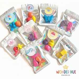 Birthday Party Favors I Goodie Bag Fillers I Kids Thank you Gifts I  Kids Party Bags I Classroom Party Gift I Custom Crayon I Party Supplies