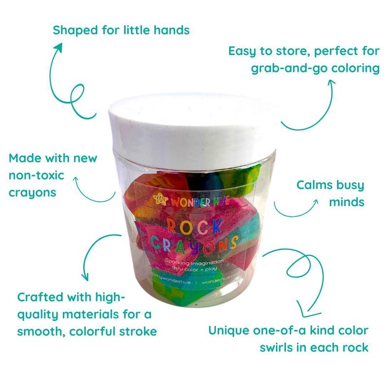 Rock Shaped Crayon Birthday Party Favor Handmade Crayons Toddler Coloring Gifts Themed Crayons Preschool Birthday Gift Chunky Kid Art Travel image 6