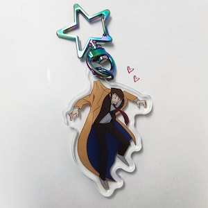 Doctor Who sleutelhanger Tiende Dokter! Acryl sleutelhanger