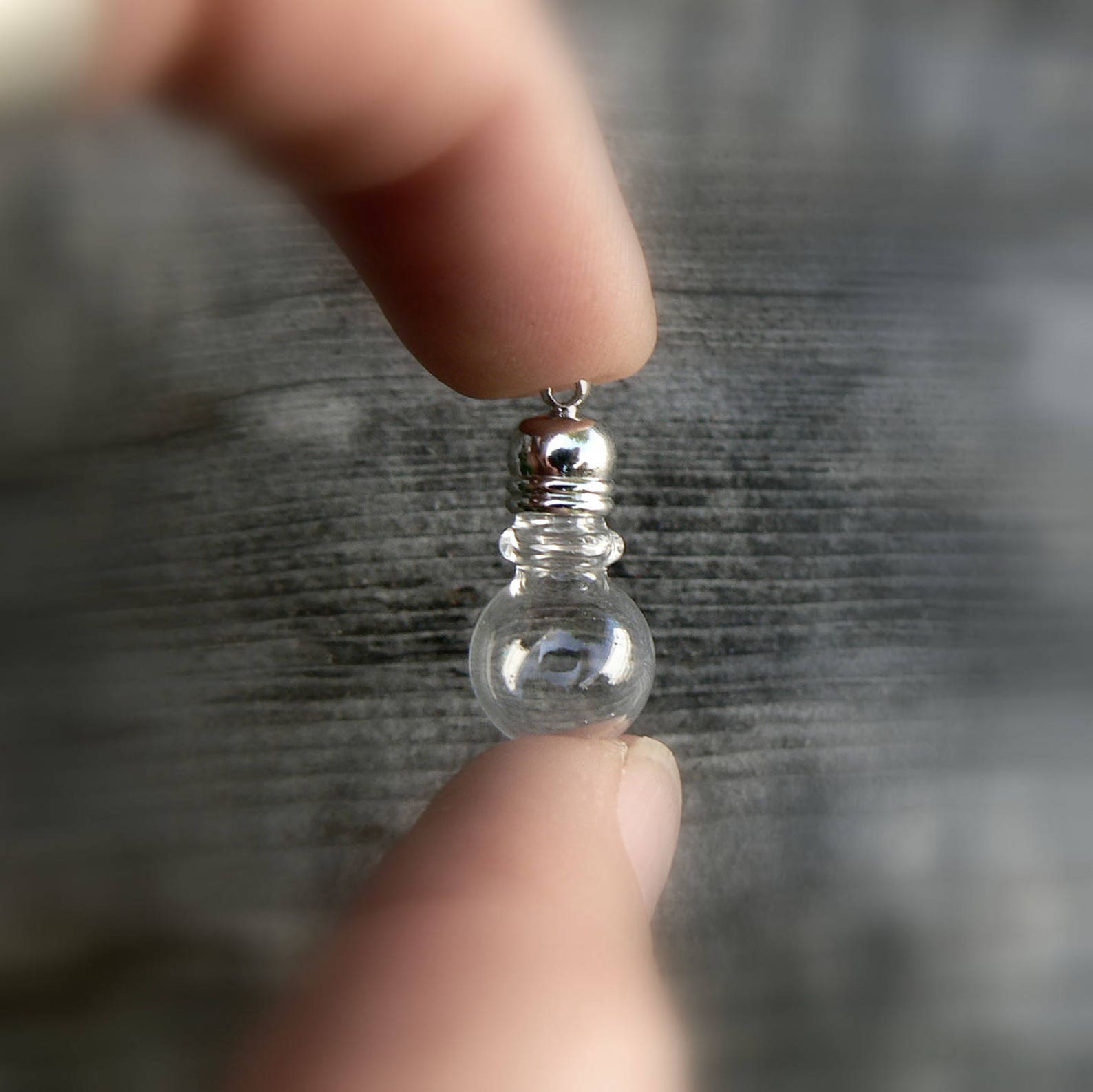 Glass Vials Pendants W/ Round Metal Caps 5mm Etsy