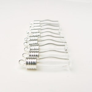 10 Vials MINI BOTTLES (mini/ vial/ pendants/ glass/ charms/ bottles)