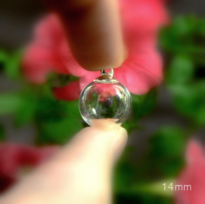 5 GLASS Pendants with simple loop caps Etsy