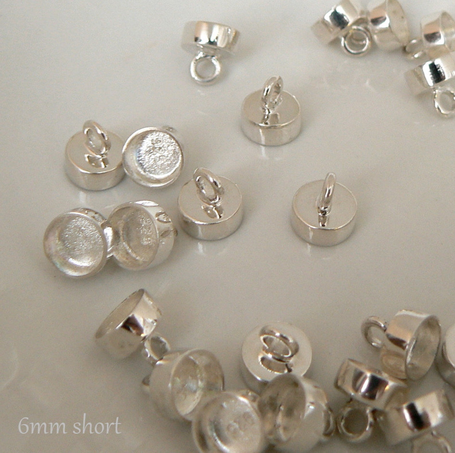 4/5/6/7/8/10/12mm STERLING Silver/gold End/pendant Caps Etsy