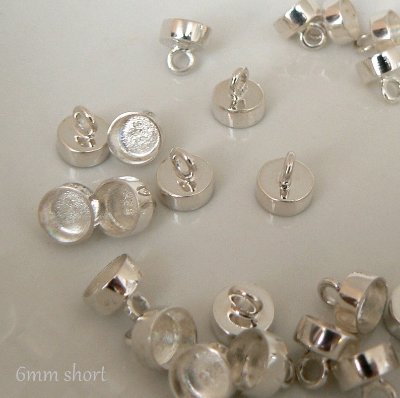 4/5/6/7/8/10/12mm STERLING Silver/gold End/pendant Caps Etsy