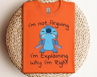 Stitch I’m Not Arguing Shirts, Kids Stitch Shirts, Stitch Shirts, Funny Kids Disney Shirt, Disney World Shirts for Kids, Disney Stitch shirt